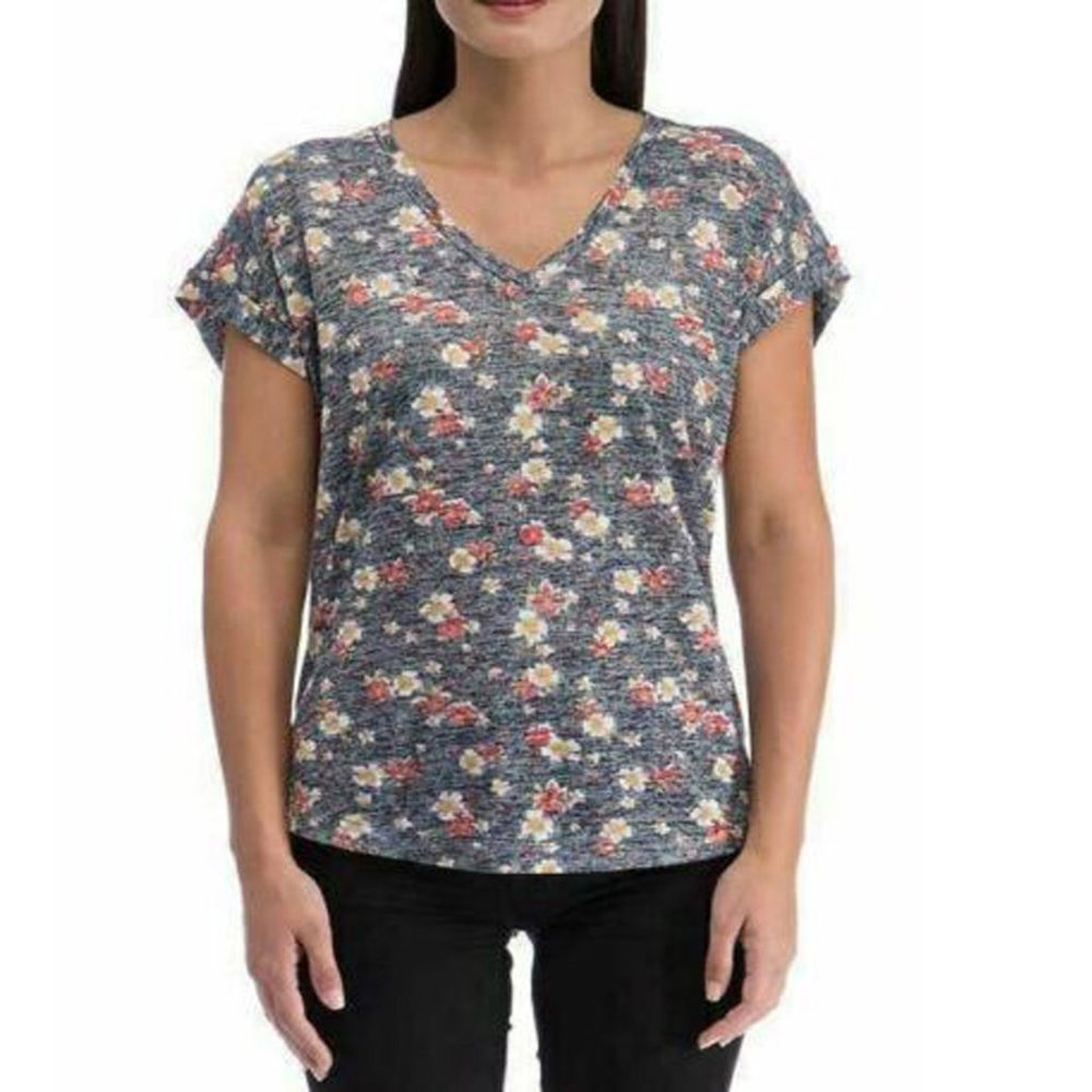 B Collection by Bobeau Ladies V-Neck Slub T-Shirt